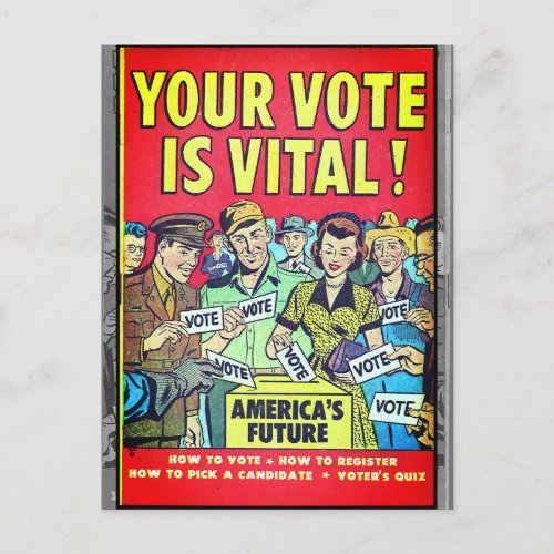 Your Vote Is Vital Postcard