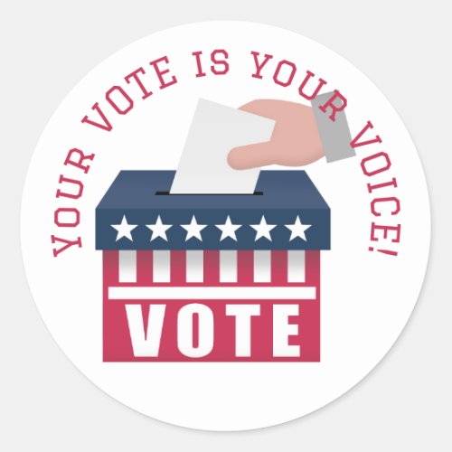 Your vote is your voice _ Get out the VOTE labels