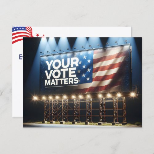 Your Vote Matter Billboard Postcard