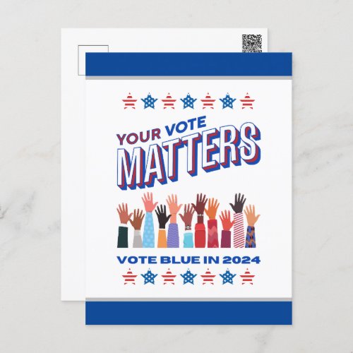 Your Vote Matters 2024 Election  Postcard