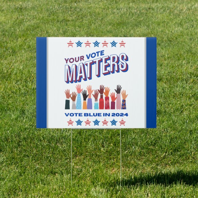 Your Vote Matters 2024 Election Yard Sign (Insitu)