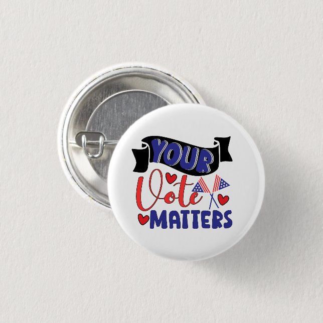 Your Vote Matters Button (Front & Back)