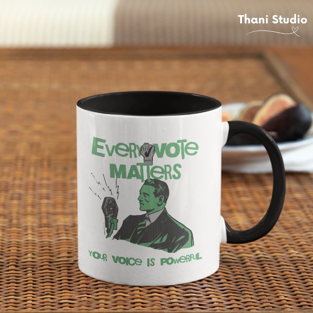 Your Vote Matters Election Political Green Printed Mug (Creator Uploaded)