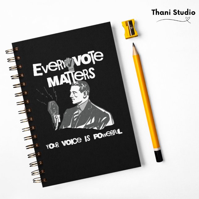 Your Vote Matters Election Political White Printed Notebook (Creator Uploaded)