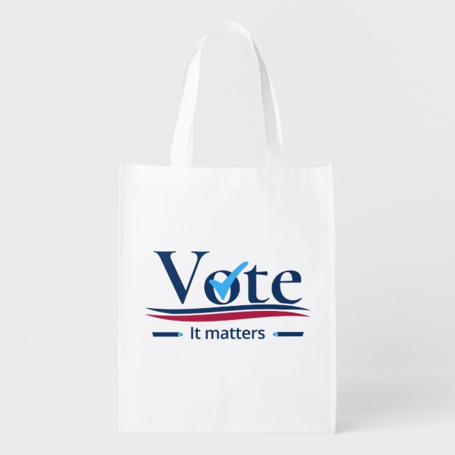 Your Vote Matters  Grocery Bag (Front)