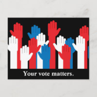Your Vote Matters Patriotic Hands