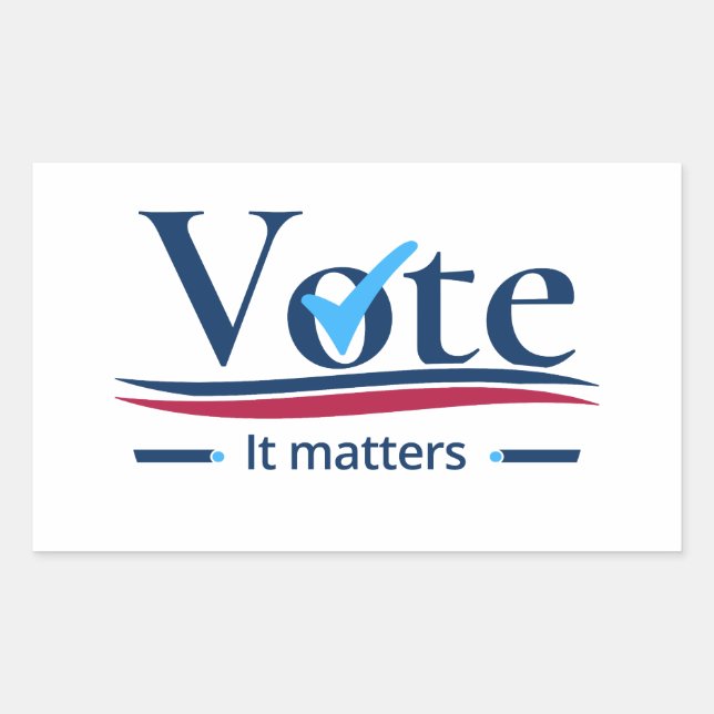 Your Vote Matters  Rectangular Sticker (Front)