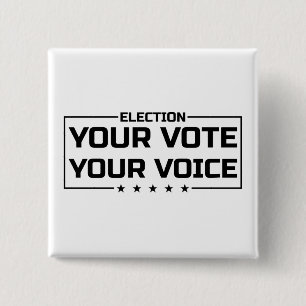 Your Vote Your Voice black font Button