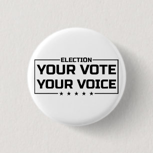 Your Vote Your Voice black font Button