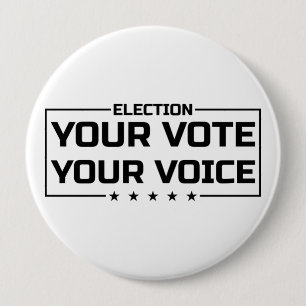 Your Vote Your Voice black font Button