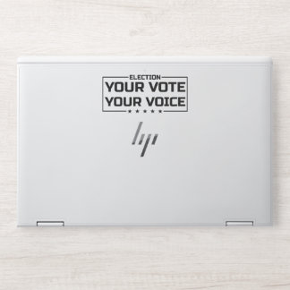 Your Vote Your Voice black font HP Laptop Skin