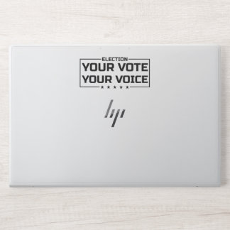 Your Vote Your Voice black font HP Laptop Skin