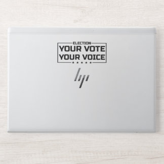 Your Vote Your Voice black font HP Laptop Skin