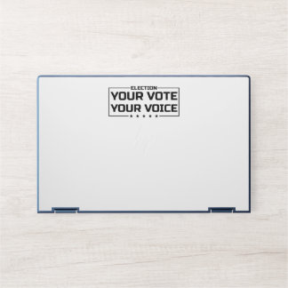 Your Vote Your Voice black font HP Laptop Skin