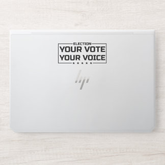 Your Vote Your Voice black font HP Laptop Skin