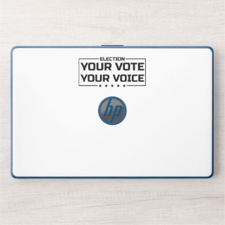 Your Vote Your Voice black font HP Laptop Skin