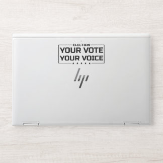 Your Vote Your Voice black font HP Laptop Skin