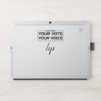 Your Vote Your Voice black font HP Laptop Skin