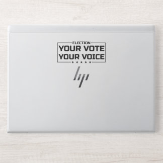 Your Vote Your Voice black font HP Laptop Skin