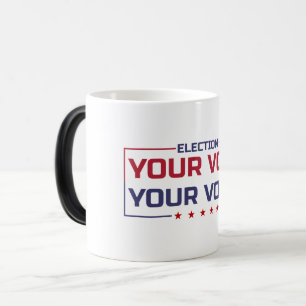 Your Vote Your Voice colored font Color Morph Mug