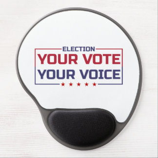 Your Vote Your Voice colored font Gel Mouse Pad