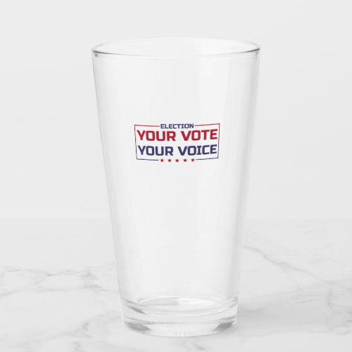 Your Vote Your Voice colored font Glass