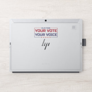 Your Vote Your Voice colored font HP Laptop Skin