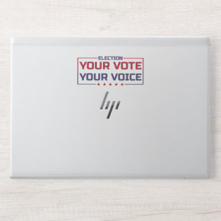 Your Vote Your Voice colored font HP Laptop Skin