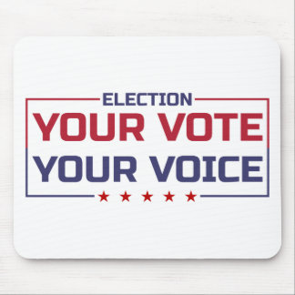 Your Vote Your Voice colored font Mouse Pad