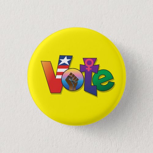 Your Vote Your Voice _ Custom Button Yellow Button