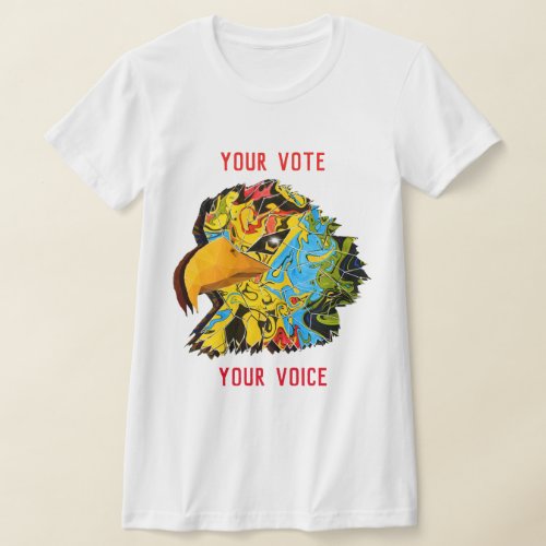 Your VoteYour Voice Multi_Colored Eagle T_Shirt