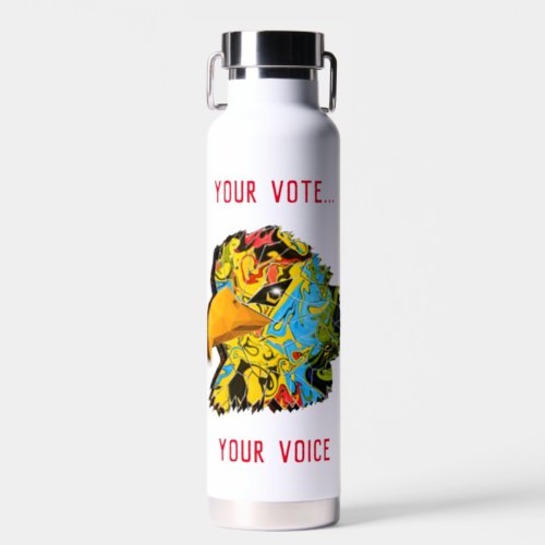 Your VoteYour Voice Muti_Colored Eagle Water Bottle
