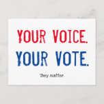 Your Vote Your Voice postcard