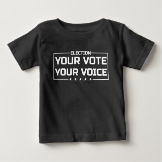 Your Vote Your Voice white font