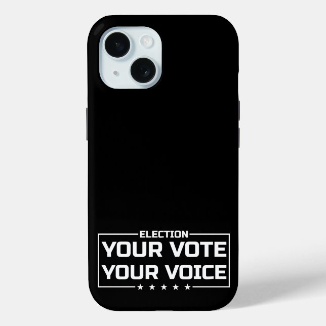 Your Vote Your Voice white font Case-Mate iPhone Case (Back)