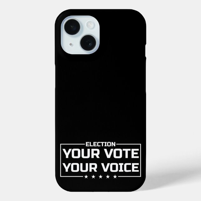 Your Vote Your Voice white font Case-Mate iPhone Case (Back)