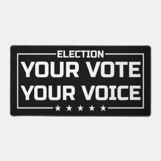 Your Vote Your Voice white font