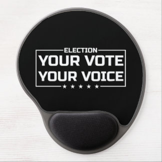 Your Vote Your Voice white font Gel Mouse Pad