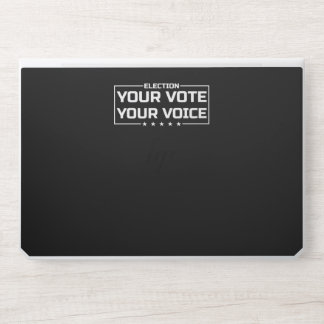 Your Vote Your Voice white font HP Laptop Skin
