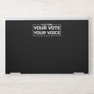 Your Vote Your Voice white font