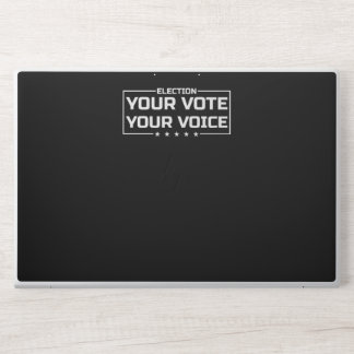 Your Vote Your Voice white font HP Laptop Skin