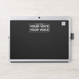 Your Vote Your Voice white font HP Laptop Skin