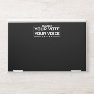 Your Vote Your Voice white font