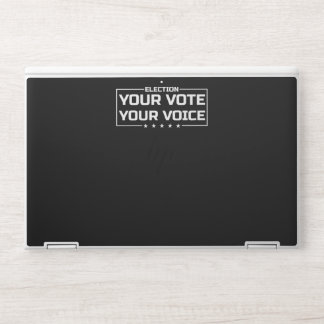 Your Vote Your Voice white font HP Laptop Skin