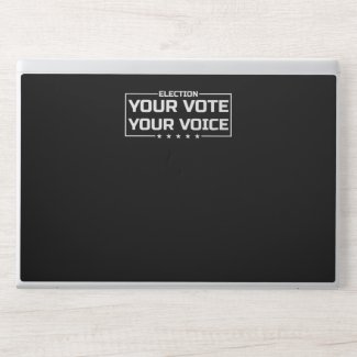 Your Vote Your Voice white font