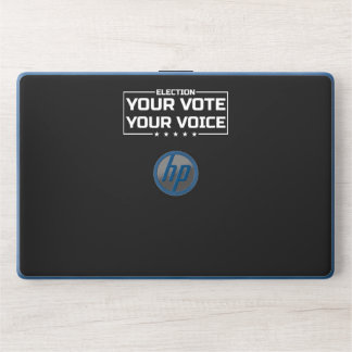 Your Vote Your Voice white font HP Laptop Skin