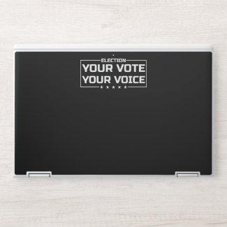 Your Vote Your Voice white font