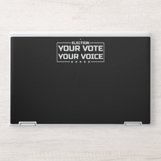 Your Vote Your Voice white font HP Laptop Skin