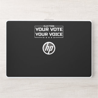 Your Vote Your Voice white font HP Laptop Skin