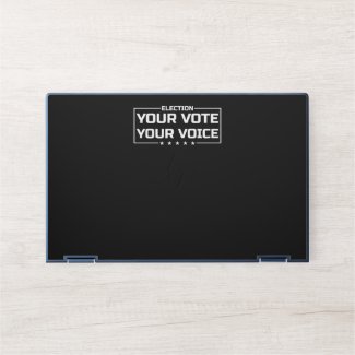 Your Vote Your Voice white font